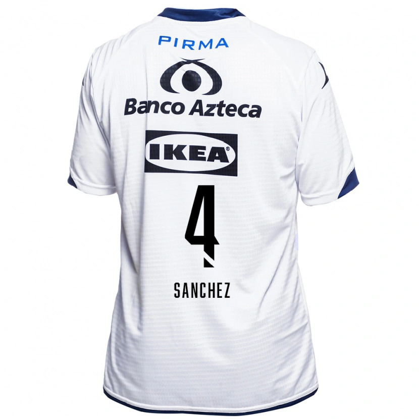 Danxen Pánské Liliana Sánchez #4 Bílá Černá Modrá Domů Hráčské Dresy 2026/27 Dres