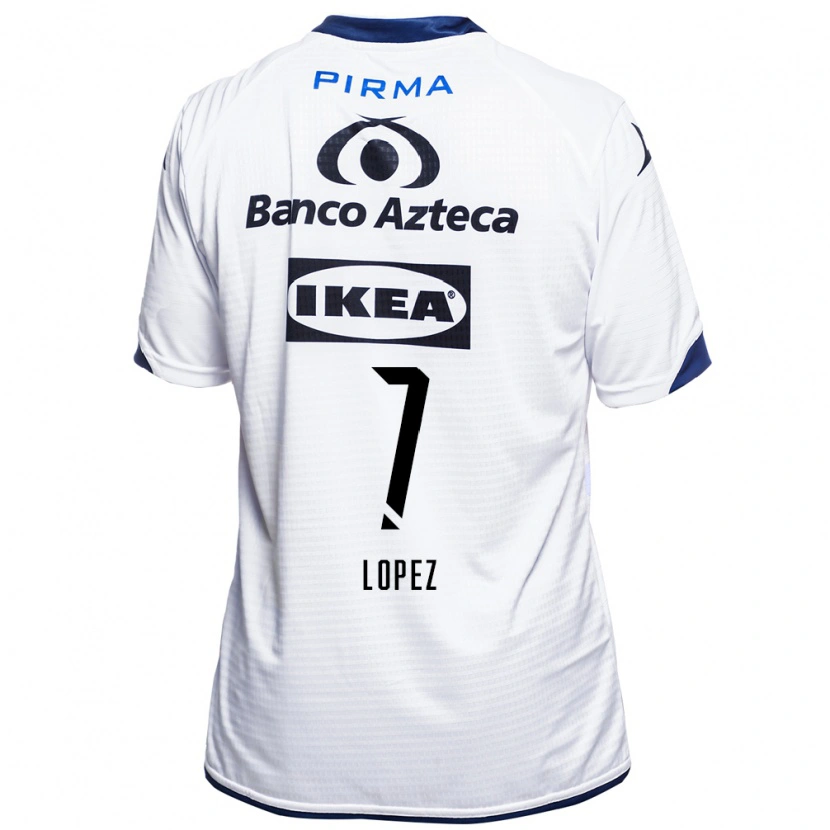 Danxen Pánské Viridiana López #7 Bílá Černá Modrá Domů Hráčské Dresy 2026/27 Dres