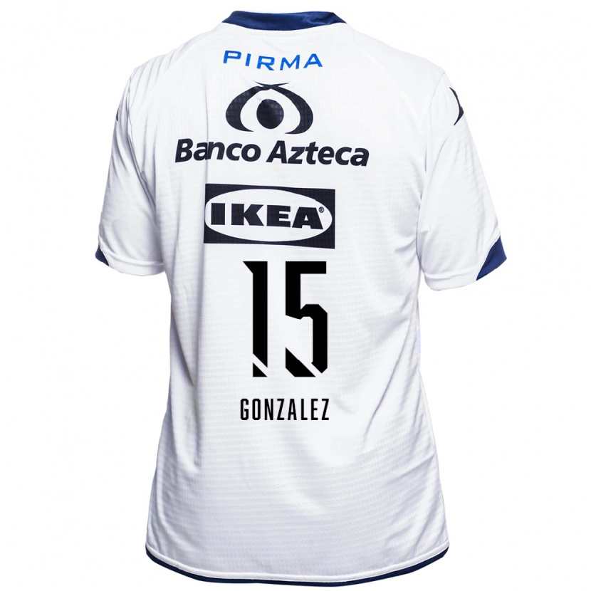 Danxen Pánské Jaqueline González #15 Bílá Černá Modrá Domů Hráčské Dresy 2026/27 Dres