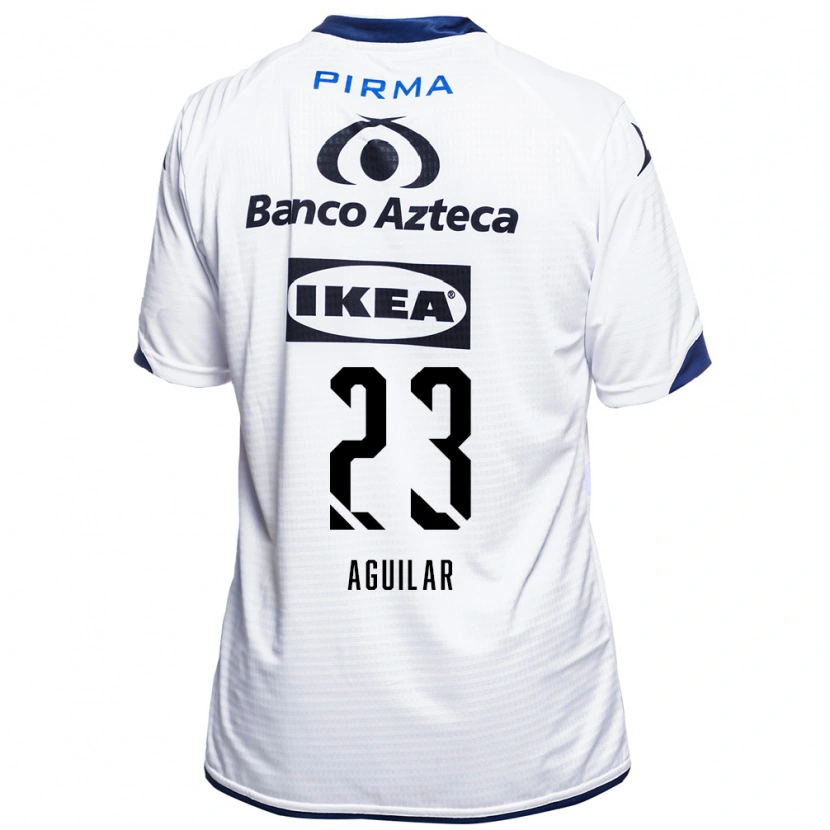 Danxen Pánské Daniel Aguilar #23 Bílá Černá Modrá Domů Hráčské Dresy 2026/27 Dres