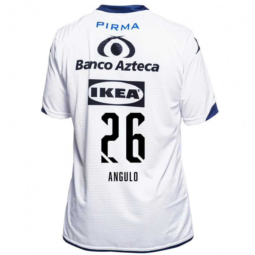 Danxen Pánské Brayan Angulo #26 Bílá Černá Modrá Domů Hráčské Dresy 2026/27 Dres