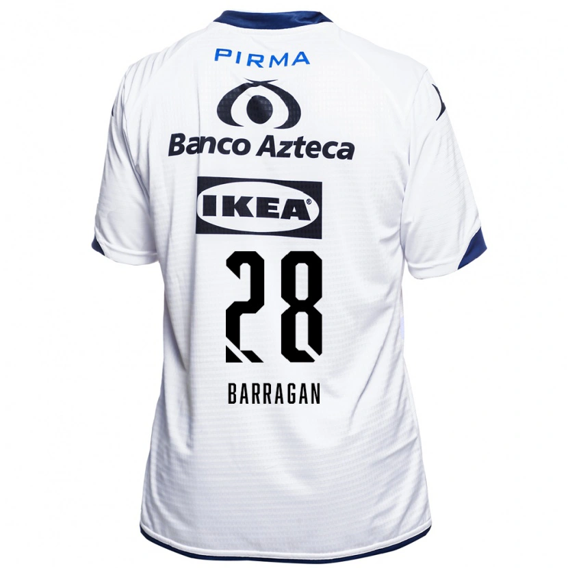 Danxen Pánské Martín Barragán #28 Bílá Černá Modrá Domů Hráčské Dresy 2026/27 Dres