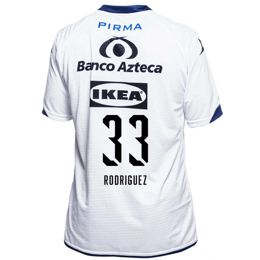 Danxen Pánské Jesús Rodríguez #33 Bílá Černá Modrá Domů Hráčské Dresy 2026/27 Dres