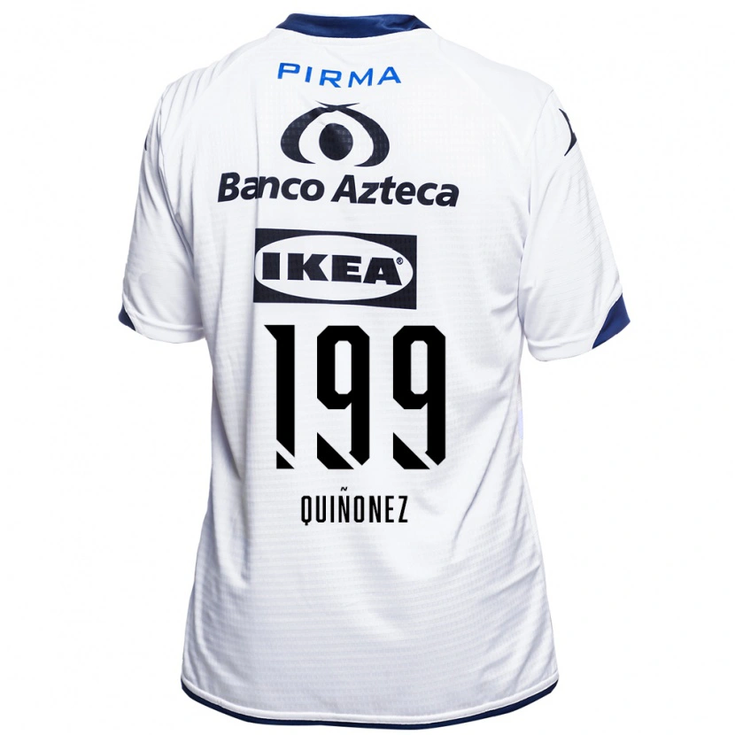 Danxen Pánské Samuel Quiñonez #199 Bílá Černá Modrá Domů Hráčské Dresy 2026/27 Dres