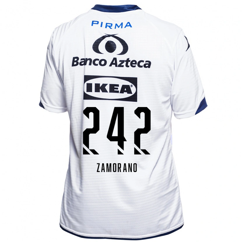 Danxen Pánské Leonardo Zamorano #242 Bílá Černá Modrá Domů Hráčské Dresy 2026/27 Dres