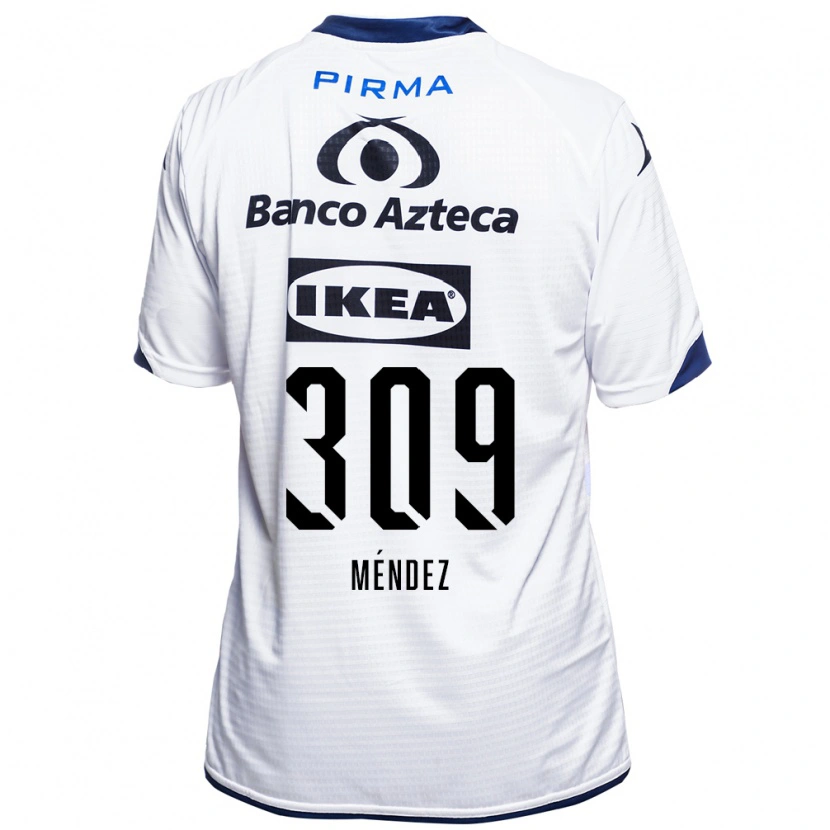 Danxen Pánské Kevin Méndez #309 Bílá Černá Modrá Domů Hráčské Dresy 2026/27 Dres