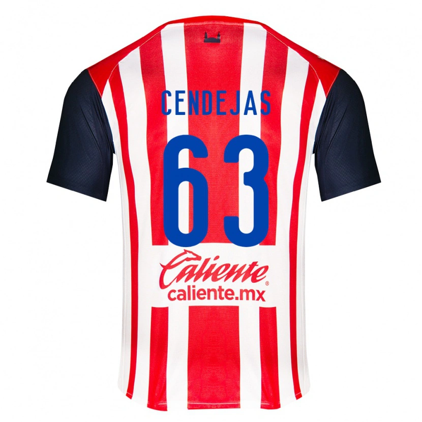 Danxen Pánské Matías Cendejas #63 Červená Černá Bílá Domů Hráčské Dresy 2026/27 Dres