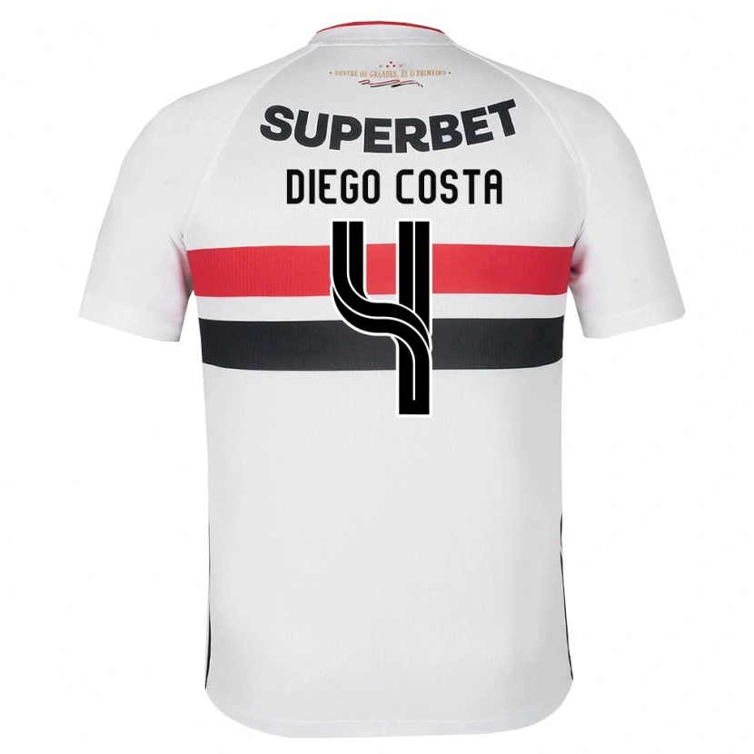 Danxen Pánské Diego Costa #4 Bílá Červená Černá Domů Hráčské Dresy 2026/27 Dres
