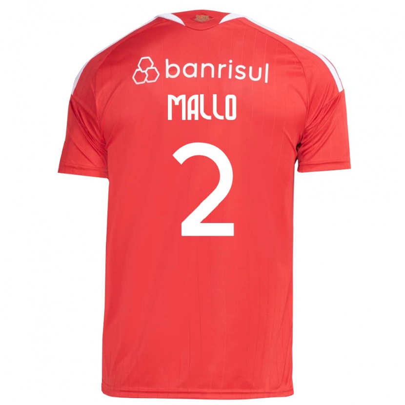 Danxen Pánské Hugo Mallo #2 Červená Bílá Domů Hráčské Dresy 2026/27 Dres