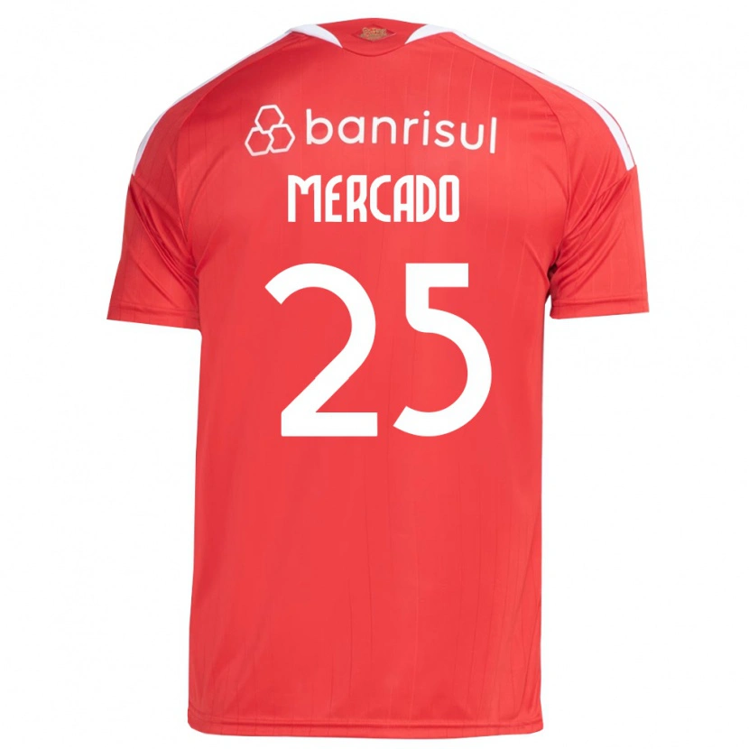 Danxen Pánské Gabriel Mercado #25 Červená Bílá Domů Hráčské Dresy 2026/27 Dres