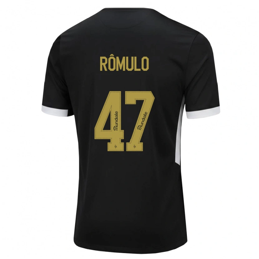 Danxen Pánské Rômulo Helberte Pereira Júnior #47 Černá Bílá Žlutá Domů Hráčské Dresy 2026/27 Dres
