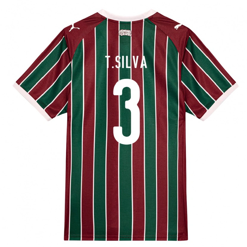 Danxen Pánské Thiago Silva #3 Zelená Vínová Bílá Domů Hráčské Dresy 2026/27 Dres