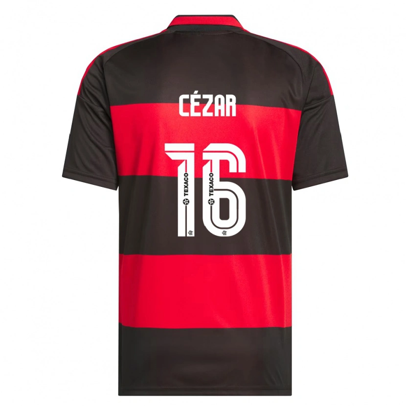 Danxen Pánské Paulo Cézar #16 Červená Černá Bílá Domů Hráčské Dresy 2026/27 Dres