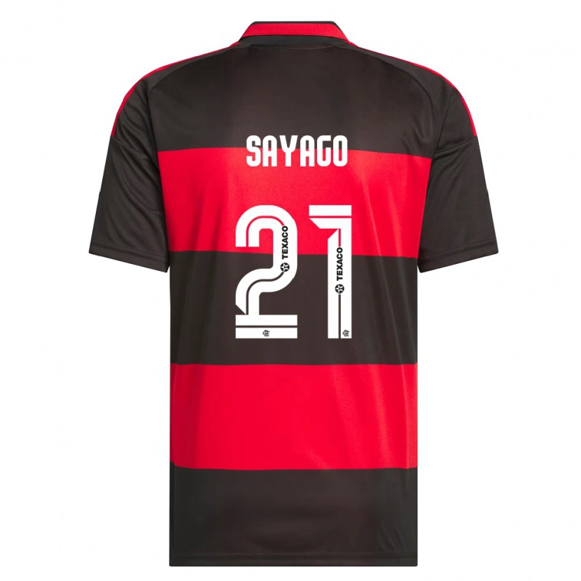 Danxen Pánské Juan Sayago #21 Červená Černá Bílá Domů Hráčské Dresy 2026/27 Dres