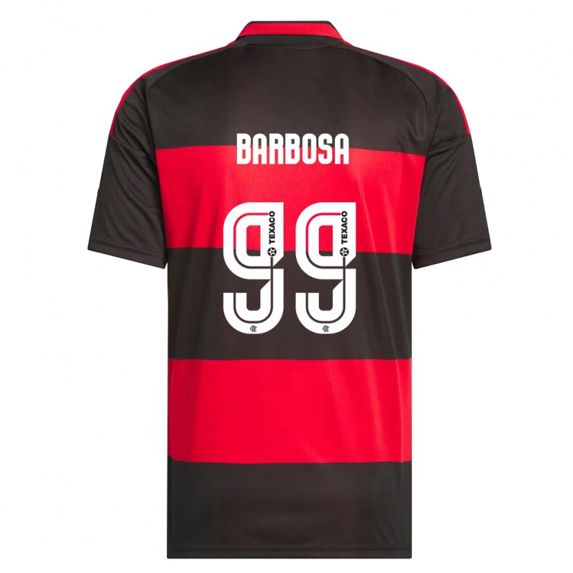 Danxen Pánské Gabriel Barbosa #99 Červená Černá Bílá Domů Hráčské Dresy 2026/27 Dres