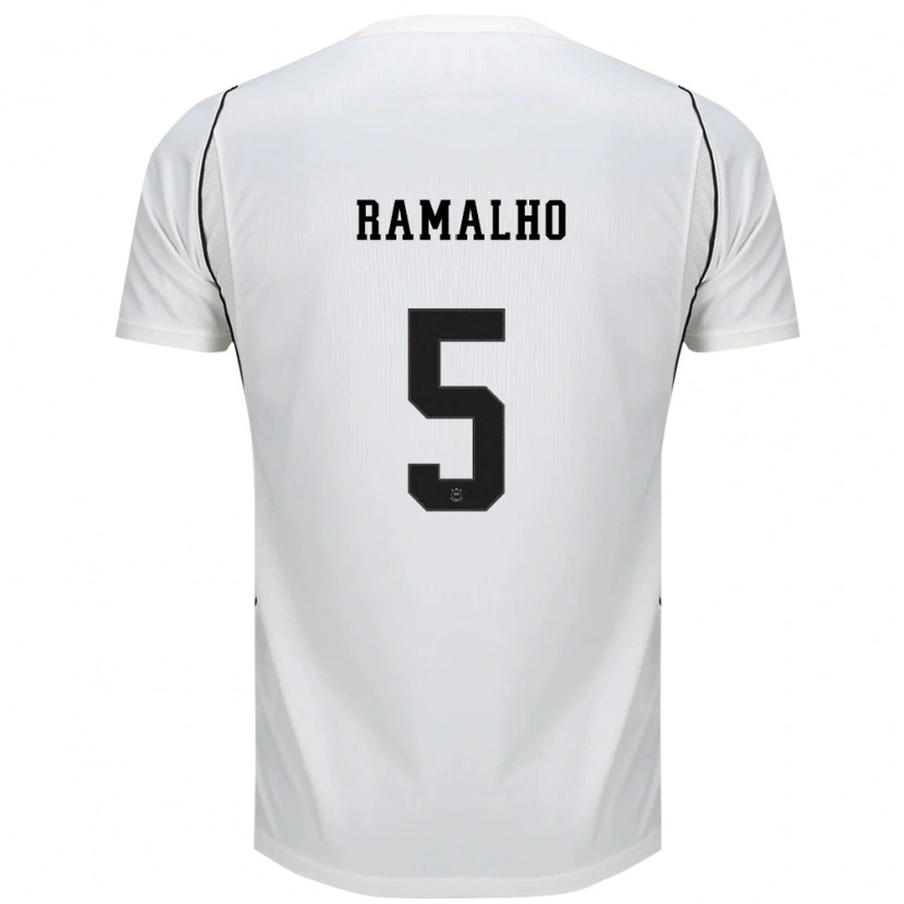 Danxen Pánské André Ramalho #5 Bílá Černá Červená Domů Hráčské Dresy 2026/27 Dres