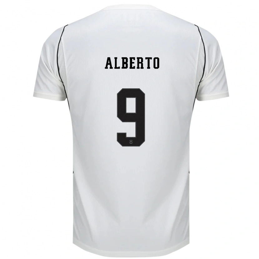 Danxen Pánské Yuri Alberto #9 Bílá Černá Červená Domů Hráčské Dresy 2026/27 Dres