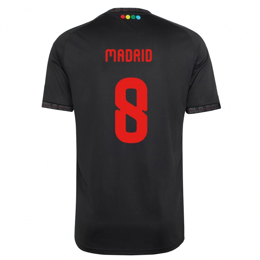 Danxen Pánské Álvaro Madrid #8 Černá Červená Daleko Hráčské Dresy 2026/27 Dres