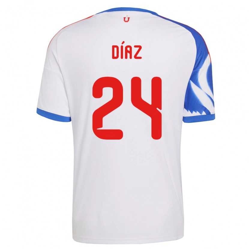 Danxen Pánské Antonio Díaz #24 Bílá Tmavě Modrá Daleko Hráčské Dresy 2026/27 Dres