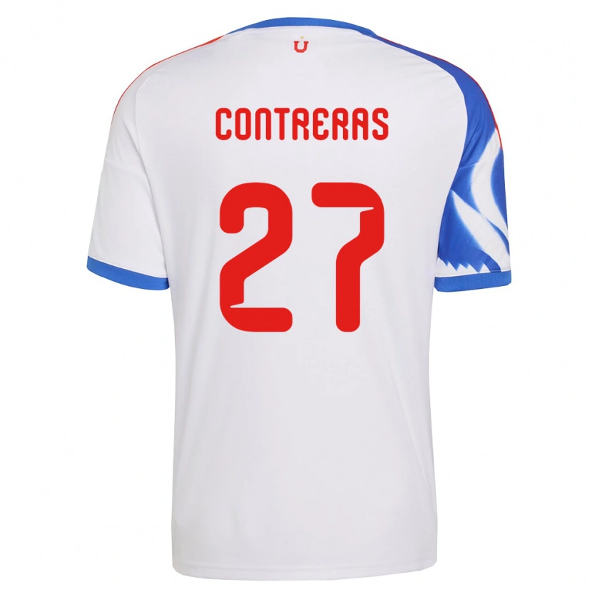 Danxen Pánské Rodrigo Contreras #27 Bílá Tmavě Modrá Daleko Hráčské Dresy 2026/27 Dres