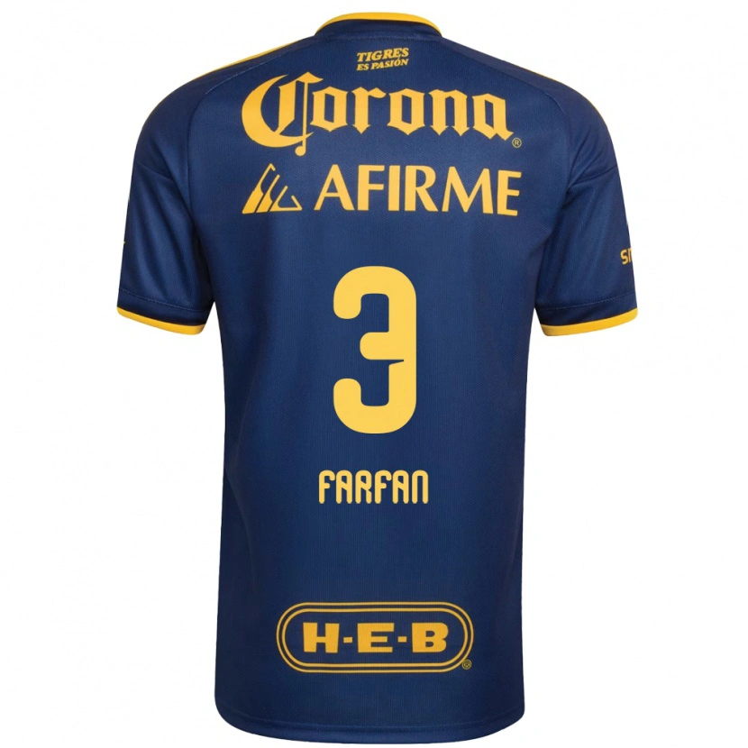Danxen Pánské Marco Farfán #3 Královsky Modrá Žlutá Daleko Hráčské Dresy 2026/27 Dres