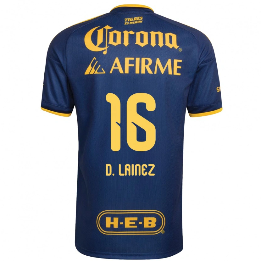 Danxen Pánské Diego Lainez #16 Královsky Modrá Žlutá Daleko Hráčské Dresy 2026/27 Dres