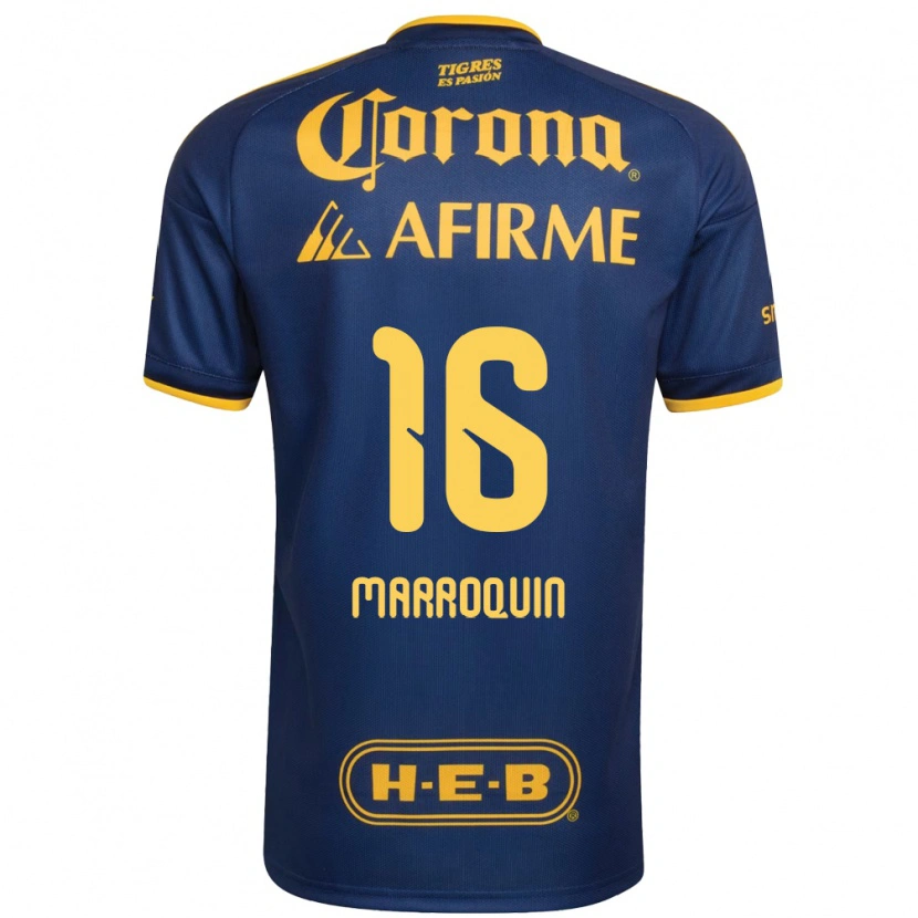 Danxen Pánské Ammanda Marroquin #16 Královsky Modrá Žlutá Daleko Hráčské Dresy 2026/27 Dres
