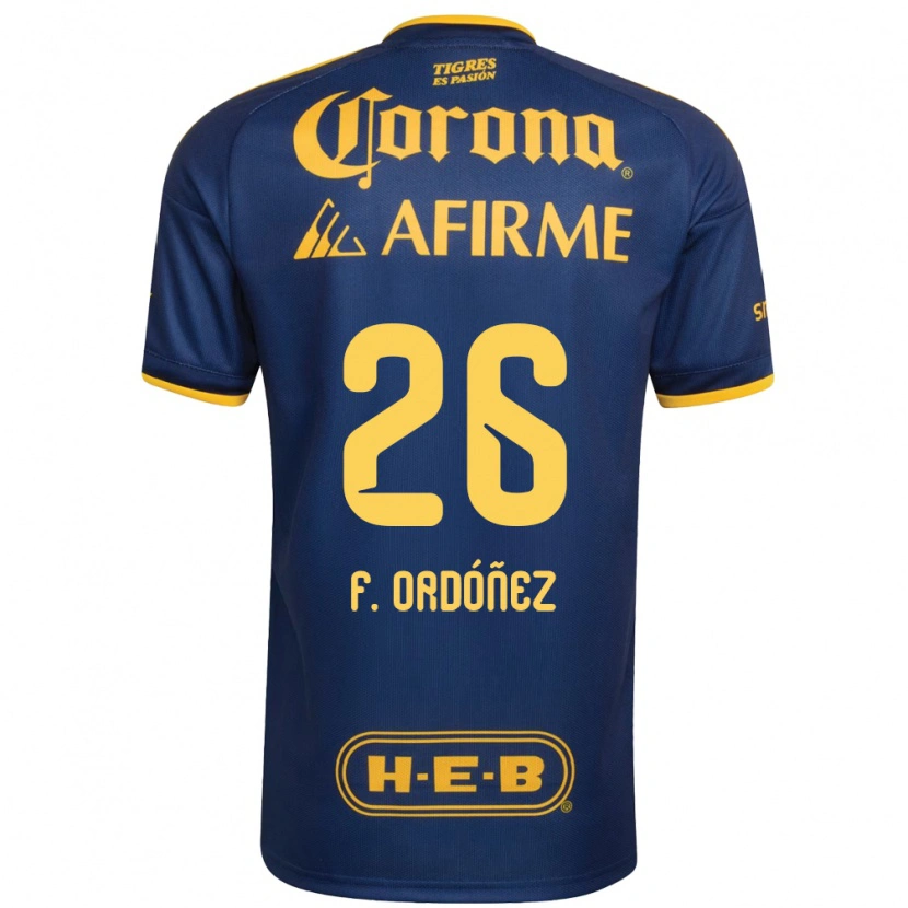 Danxen Pánské Fernando Ordóñez #26 Královsky Modrá Žlutá Daleko Hráčské Dresy 2026/27 Dres