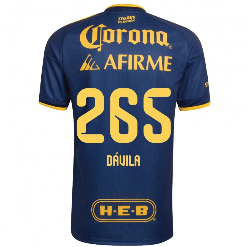 Danxen Pánské Emiliano Dávila #265 Královsky Modrá Žlutá Daleko Hráčské Dresy 2026/27 Dres