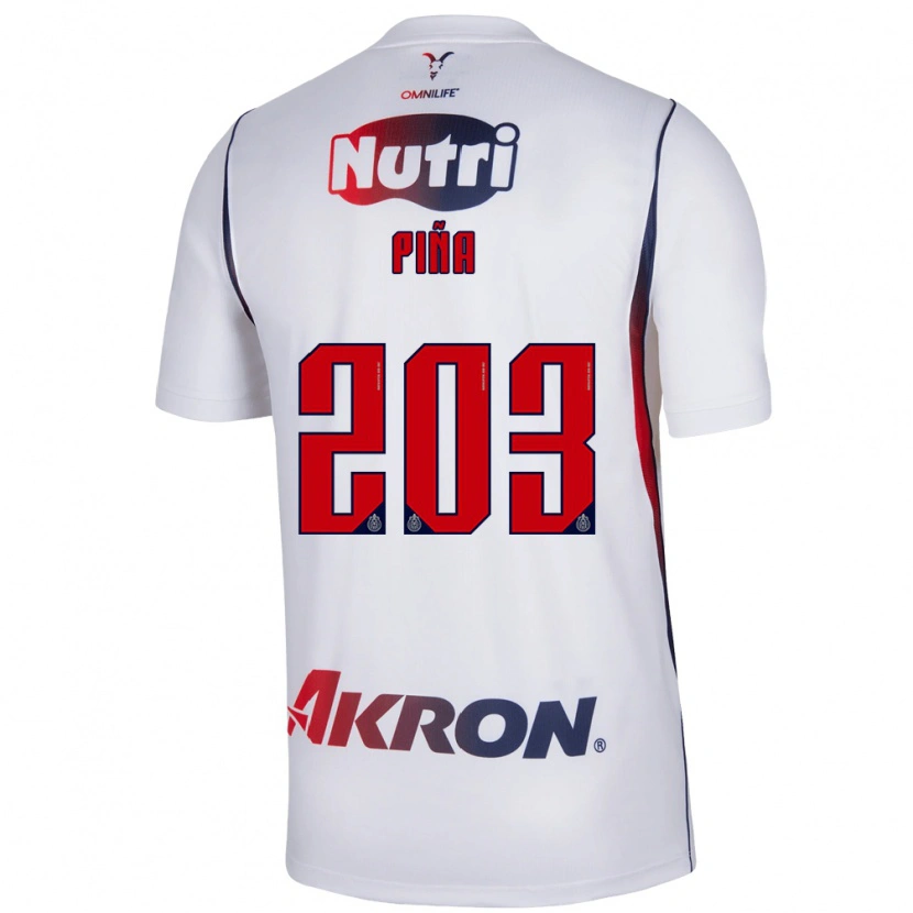 Danxen Pánské Fernando Piña #203 Červená Bílá Tmavě Modrá Daleko Hráčské Dresy 2026/27 Dres