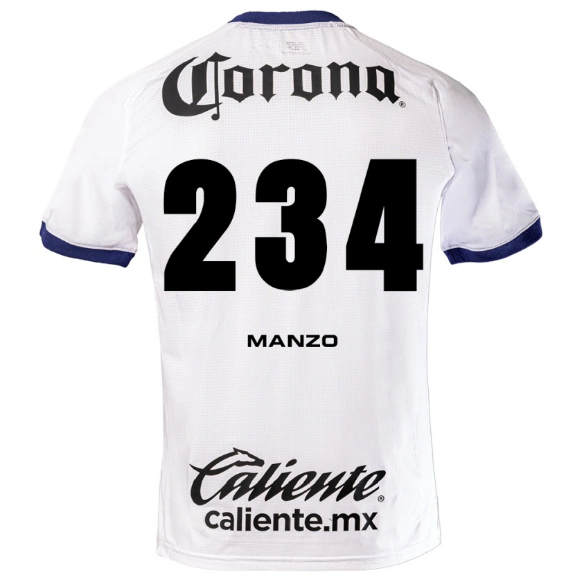 Danxen Pánské Sergio Manzo #234 Bílá Modrá Černá Daleko Hráčské Dresy 2026/27 Dres