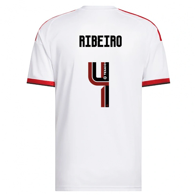 Danxen Pánské Valmir Ribeiro #4 Bílá Červená Černá Daleko Hráčské Dresy 2026/27 Dres