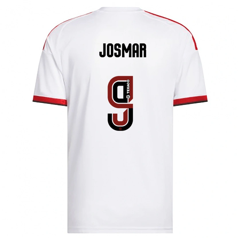 Danxen Pánské Josmar Silva Miranda #9 Bílá Červená Černá Daleko Hráčské Dresy 2026/27 Dres