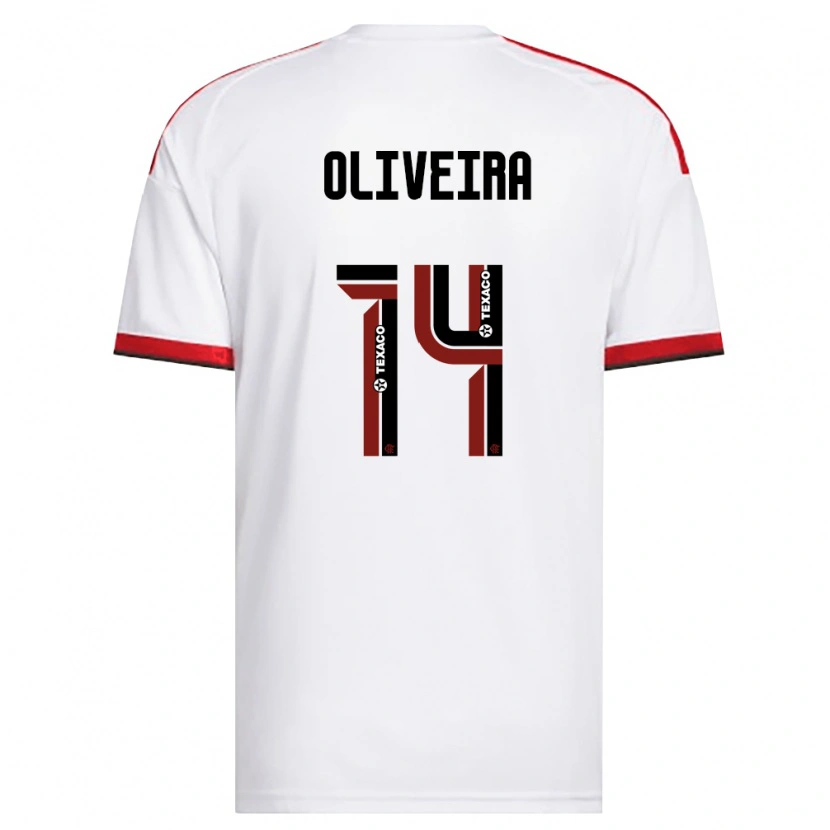 Danxen Pánské Gustavo Oliveira #14 Bílá Červená Černá Daleko Hráčské Dresy 2026/27 Dres