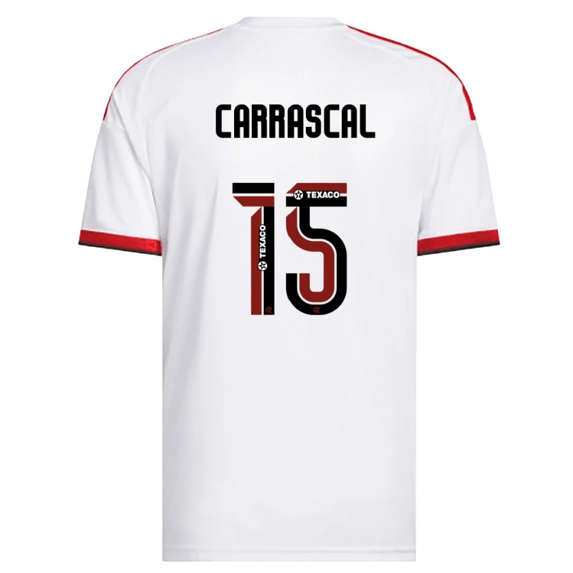 Danxen Pánské Jorge Carrascal #15 Bílá Červená Černá Daleko Hráčské Dresy 2026/27 Dres