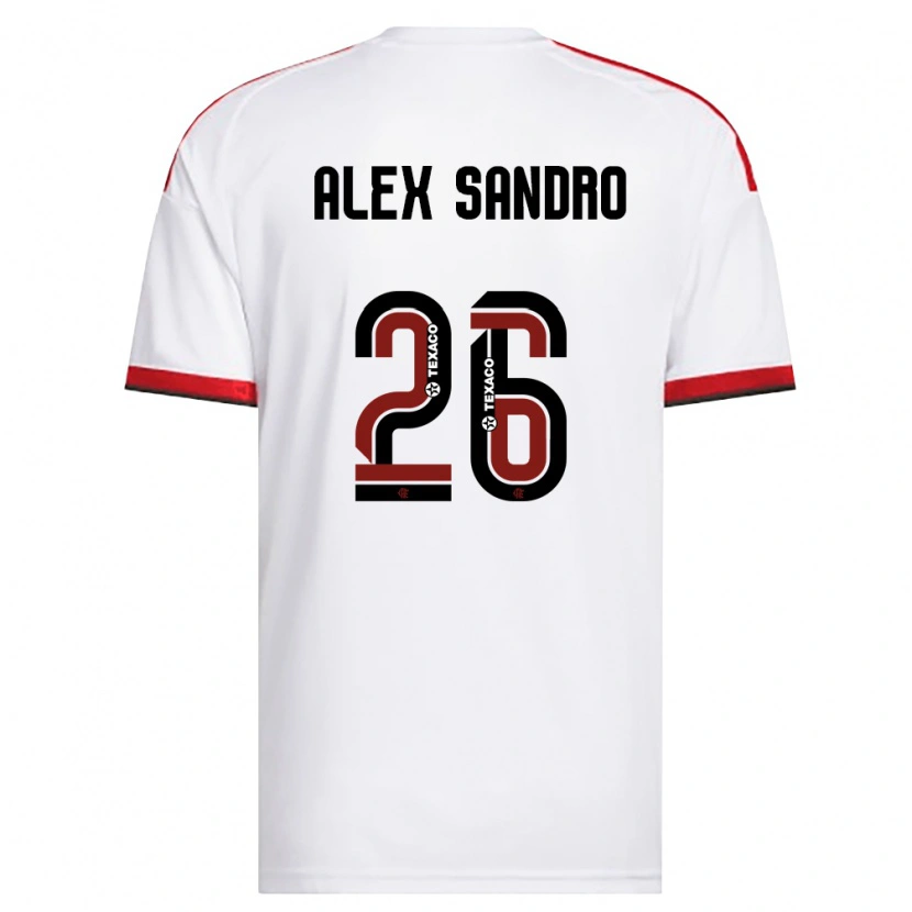 Danxen Pánské Alex Sandro #26 Bílá Červená Černá Daleko Hráčské Dresy 2026/27 Dres