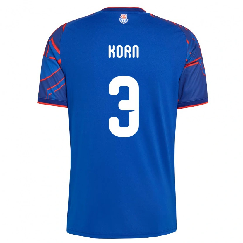 Danxen Dámské Agustín Korn #3 Královsky Modrá Červená Domů Hráčské Dresy 2026/27 Dres