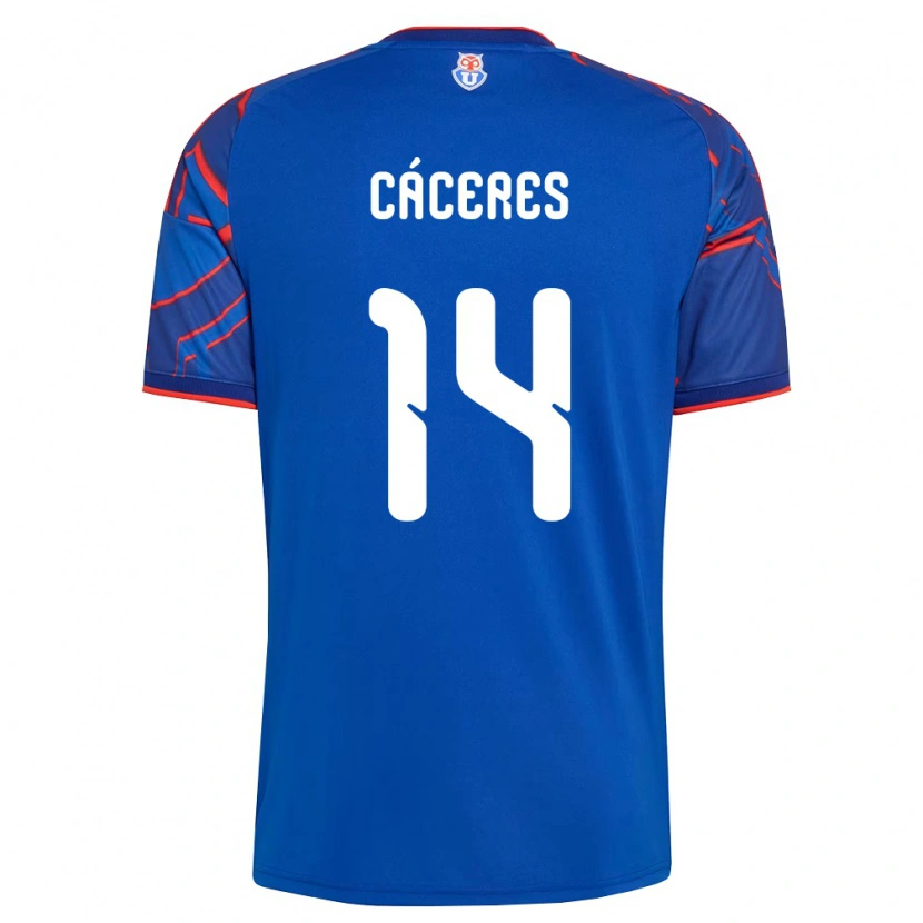 Danxen Dámské Franco Cáceres #14 Královsky Modrá Červená Domů Hráčské Dresy 2026/27 Dres
