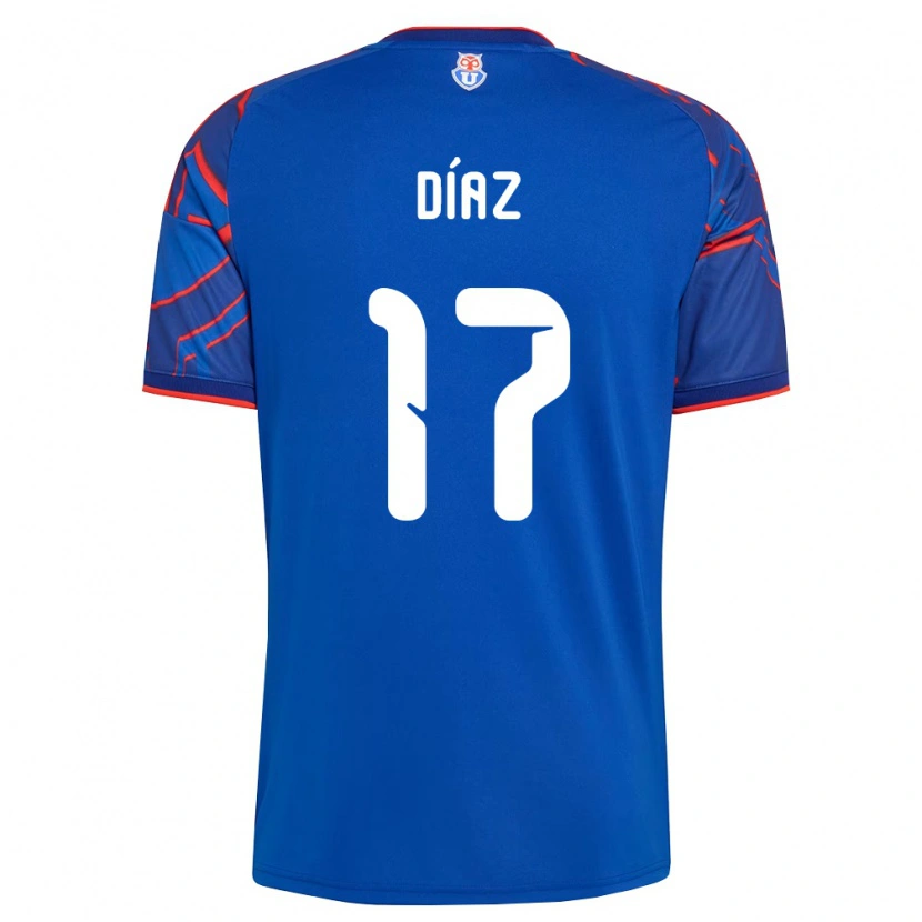 Danxen Dámské Benjamín Díaz #17 Královsky Modrá Červená Domů Hráčské Dresy 2026/27 Dres