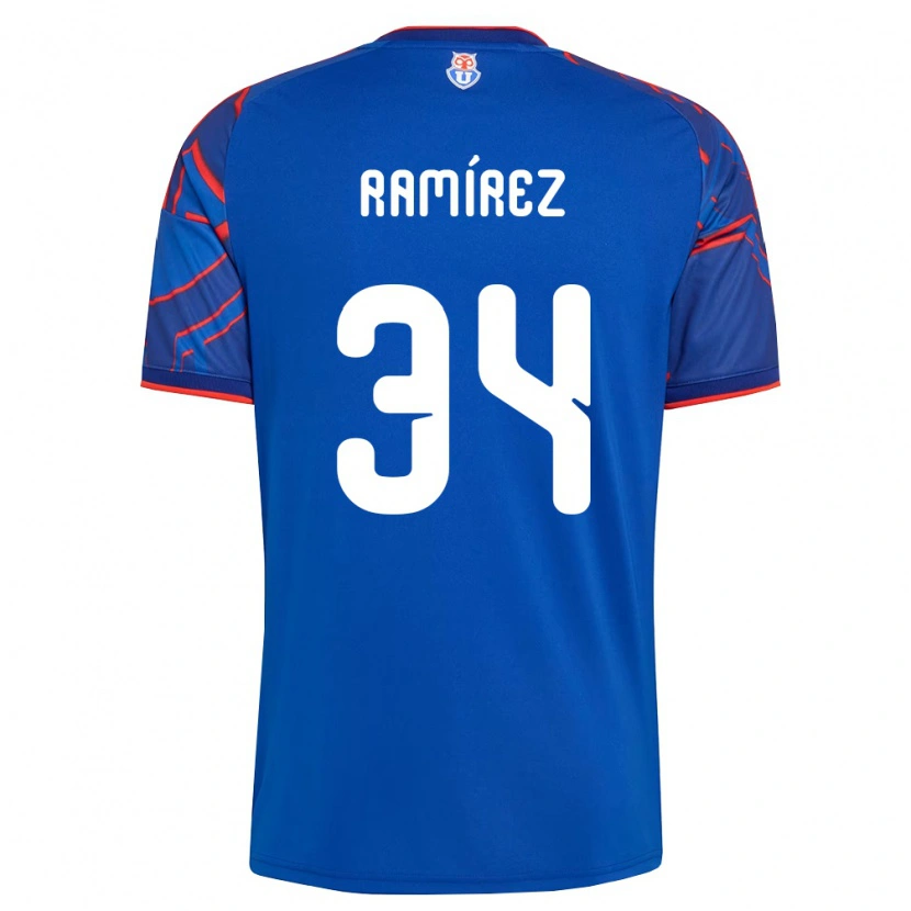 Danxen Dámské Vicente Ramírez #34 Královsky Modrá Červená Domů Hráčské Dresy 2026/27 Dres