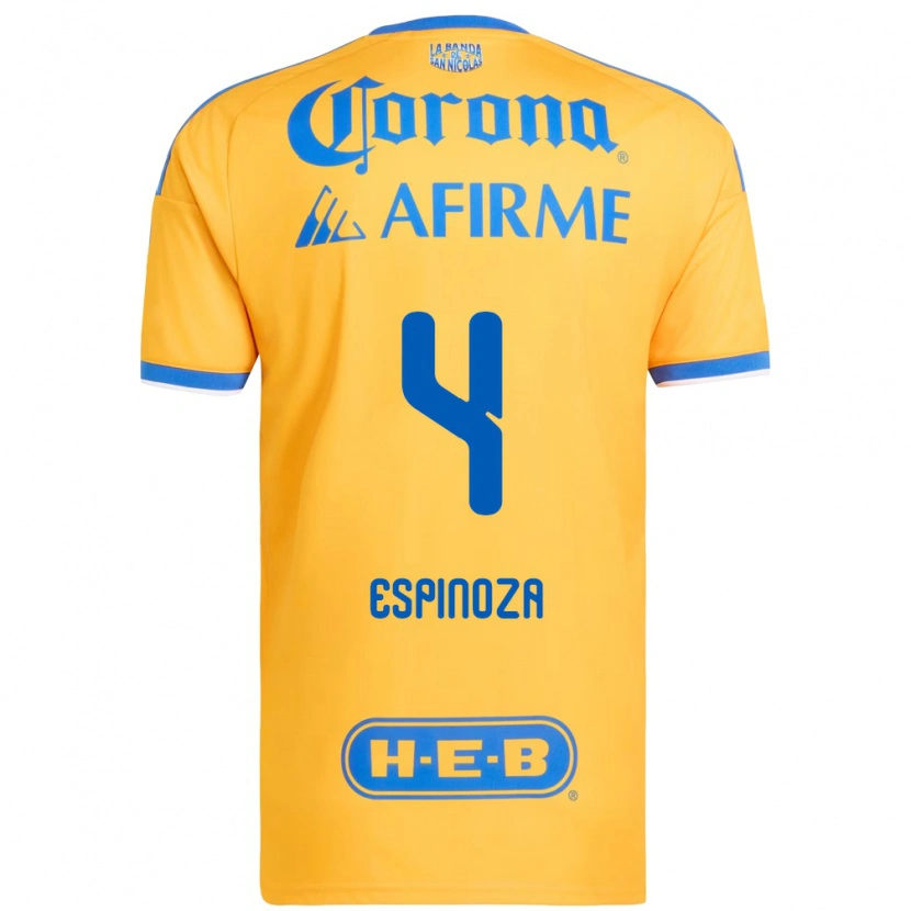 Danxen Dámské Greta Espinoza #4 Žlutá Modrá Domů Hráčské Dresy 2026/27 Dres