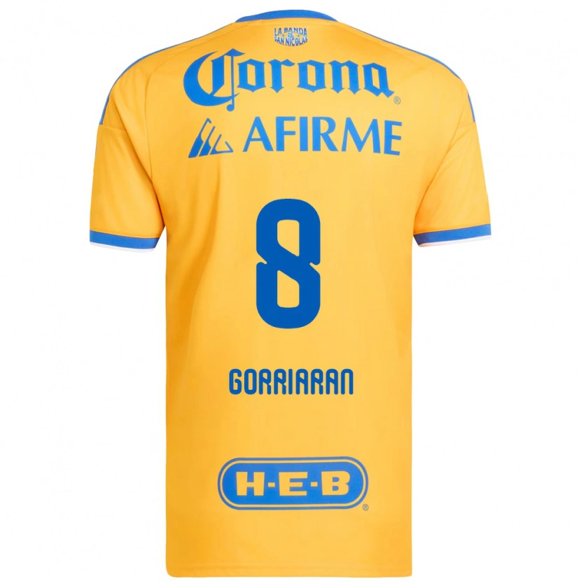 Danxen Dámské Fernando Gorriarán #8 Žlutá Modrá Domů Hráčské Dresy 2026/27 Dres