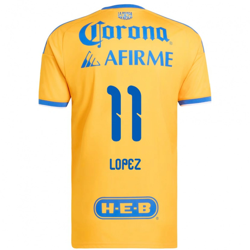 Danxen Dámské Nicolas Lopez #11 Žlutá Modrá Domů Hráčské Dresy 2026/27 Dres