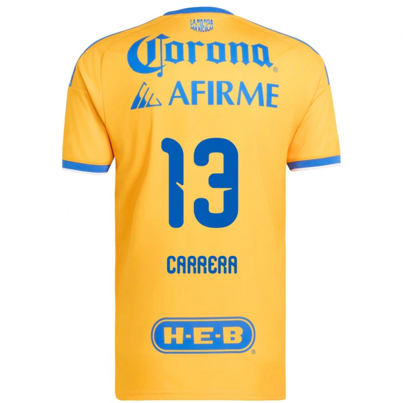 Danxen Dámské Antonio Carrera #13 Žlutá Modrá Domů Hráčské Dresy 2026/27 Dres