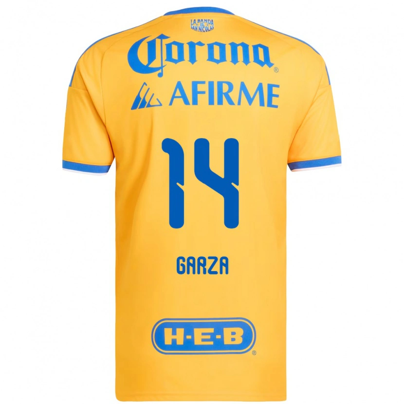 Danxen Dámské Jesús Garza #14 Žlutá Modrá Domů Hráčské Dresy 2026/27 Dres
