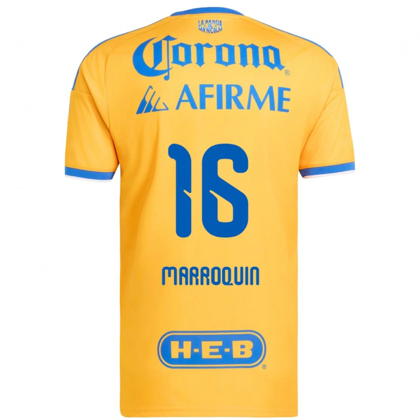 Danxen Dámské Ammanda Marroquin #16 Žlutá Modrá Domů Hráčské Dresy 2026/27 Dres
