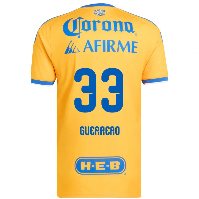 Danxen Dámské Rafael Guerrero #33 Žlutá Modrá Domů Hráčské Dresy 2026/27 Dres
