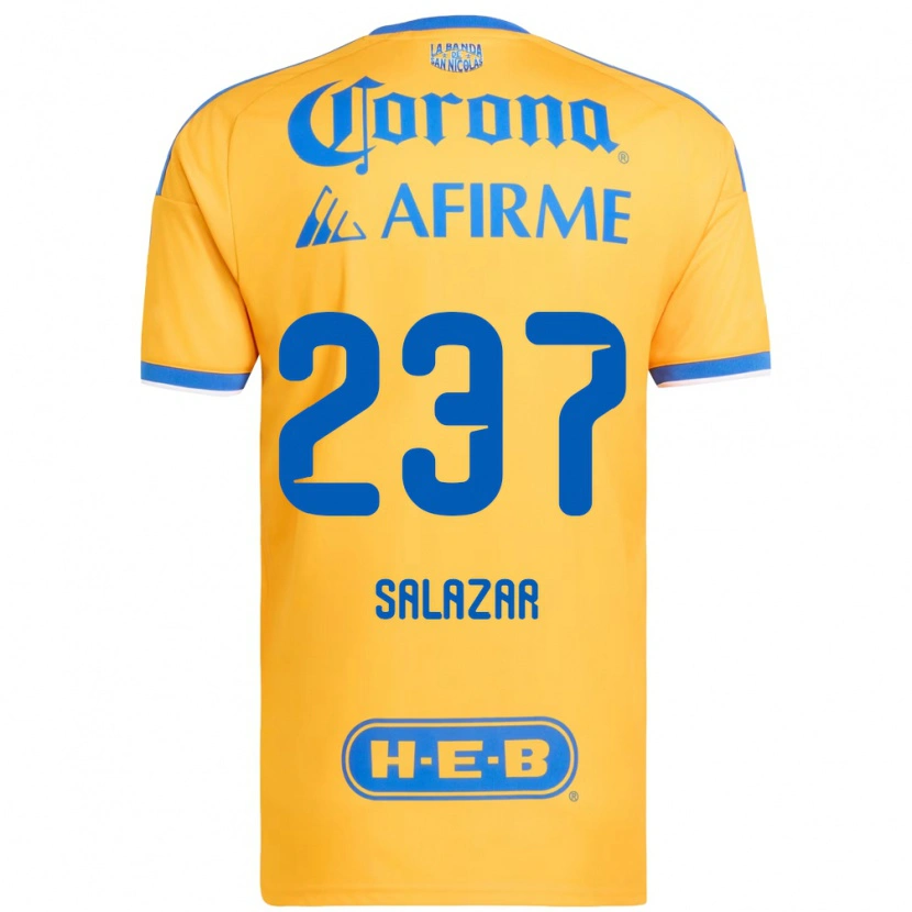 Danxen Dámské Bryan Salazar #237 Žlutá Modrá Domů Hráčské Dresy 2026/27 Dres