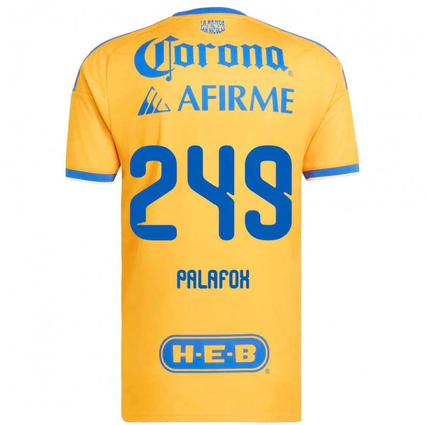 Danxen Dámské José Palafox #249 Žlutá Modrá Domů Hráčské Dresy 2026/27 Dres