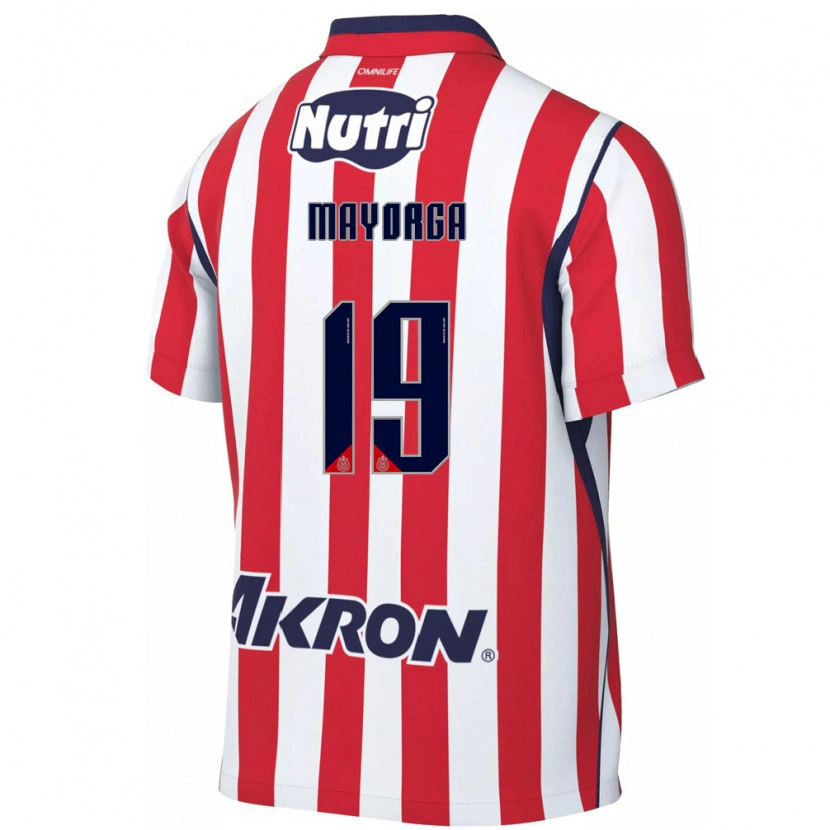 Danxen Dámské Alejandro Mayorga #19 Červená Bílá Domů Hráčské Dresy 2026/27 Dres